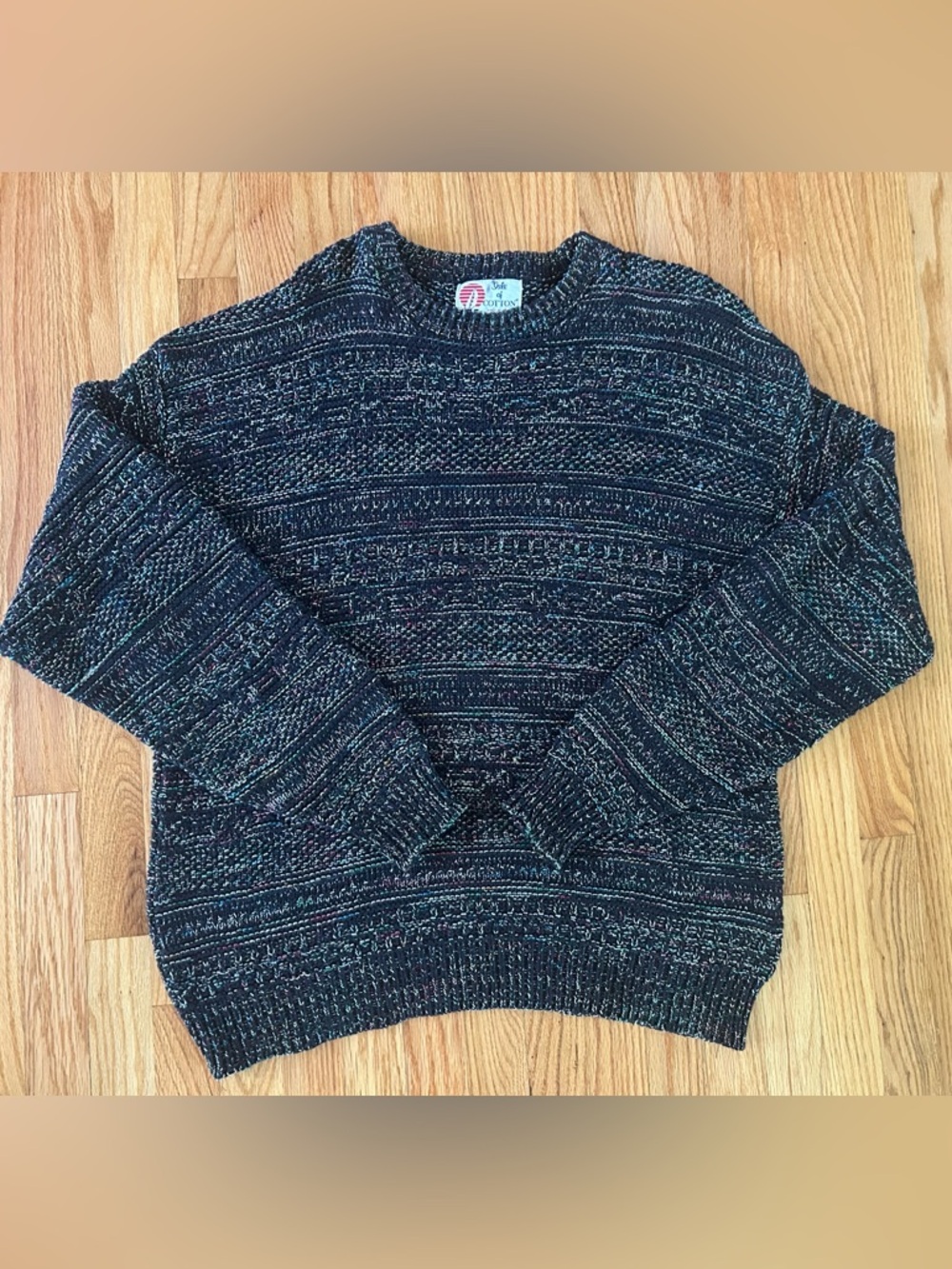 Chunky Knit Men's Sweater - Multicolor Speckled
